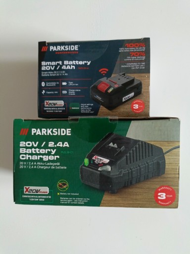 Zdjęcie oferty: Bateria akumulator Parkside 4ah i ładowarka 