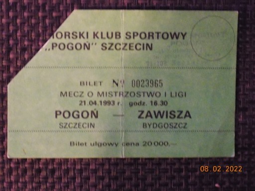 Zdjęcie oferty: Pogoń Szczecin -Zawisza Bydgoszcz   ulgowy