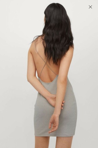 Zdjęcie oferty: Sukienka obcisła H&M błyszcząca V neck