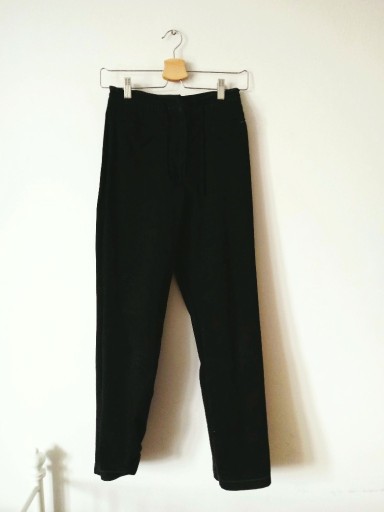 Zdjęcie oferty: Długie czarne spodnie vintage wysoki stan XS