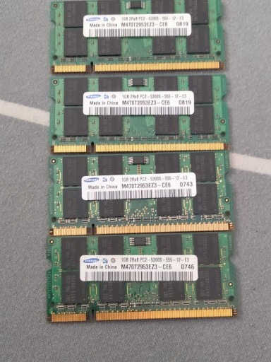 Zdjęcie oferty: Pamięć do Laptopa RAM 1GB DDR2 5300S Samsung 