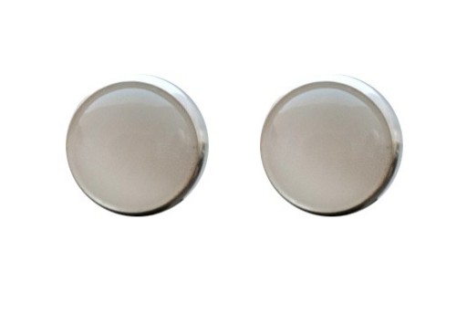 Zdjęcie oferty: Stylowe srebrne okrągłe kolczyki z kocim okiem 9