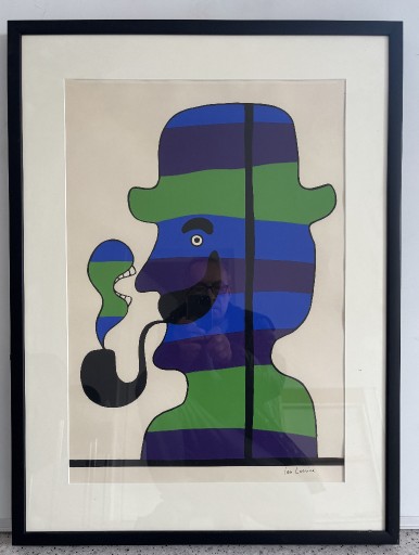 Zdjęcie oferty: Jan Lenica-Głowa w kapeluszu z fajką-tempera