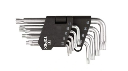 Zdjęcie oferty: KLUCZE TORX 9 SZTUK T10-T50MM  TOPEX