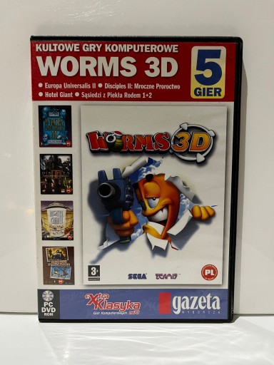 Zdjęcie oferty: Worms 3D Sąsiedzi Hotel Giant Disciples Europa PC