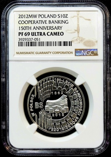 Zdjęcie oferty: 10 ZŁ 2012, BANKOWOŚĆ SPÓŁDZIELCZA NGC PF69 UC #77