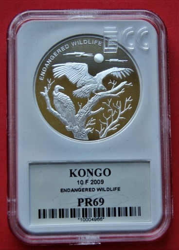 Zdjęcie oferty: Sępy 10 Franków 2009 r.   - Kongo - GCN PR 69