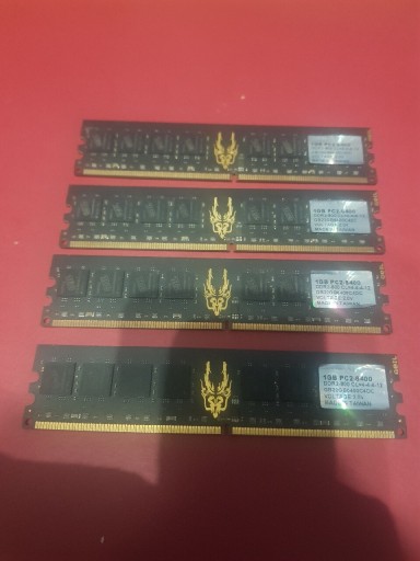 Zdjęcie oferty: Pamięci RAM 4X1GB GEIL BLACK DRAGON 6400 DDR2 CL4