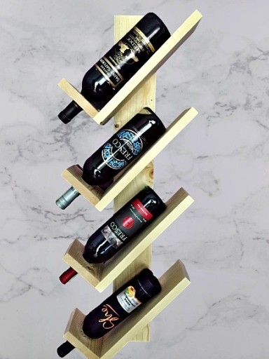 Zdjęcie oferty: DREWNIANY wieszak na wina, butelki, półka, stojak