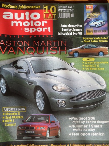 Zdjęcie oferty: Auto Motor i Sport z 2001r-8 numerów