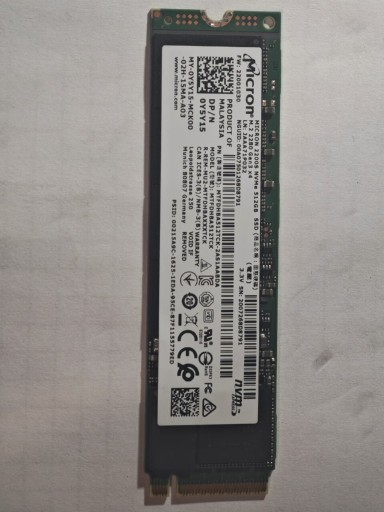 Zdjęcie oferty: Dysk SSD Micron 2200S 512gb M.2 2280 NVMe Gen 3x4