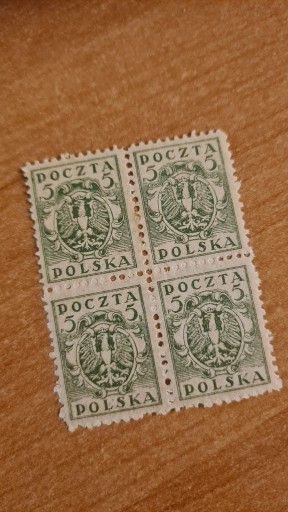 Zdjęcie oferty: 1919 Poczta Polska 5f waluta markowa 