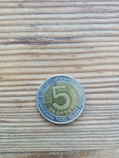 Zdjęcie oferty: Moneta 5zł 100 lecie odzyskania niepodległości