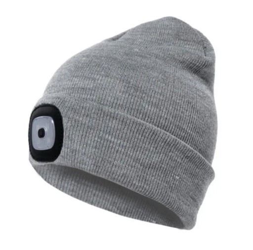 Zdjęcie oferty: Ciepła czapka zimowa, ładowana na USB, latarka.