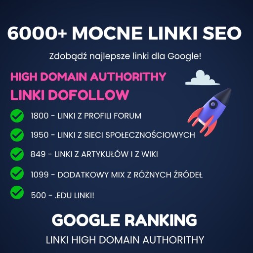 Zdjęcie oferty: 6000+ MOCNE Linki SEO | Pozycjonowanie SEOSEO.IO 