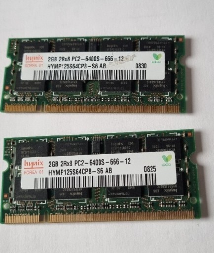 Zdjęcie oferty: Pamięć Hynix 2x2GB DDR2 2Rx8 PC2-6400S-666-12