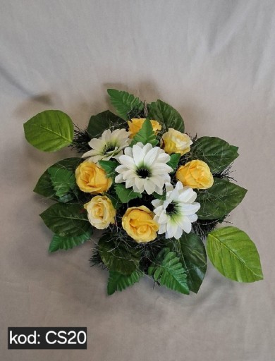 Zdjęcie oferty: Stroik na grób cmentarz kompozycja kwiaty wiązanka nagrobna 