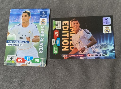 Zdjęcie oferty: DWIE KARTY CRISTIANO RONALDO UEFA 2013/2014 OKAZJA