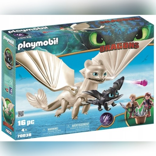 Zdjęcie oferty: PLAYMOBIL SMOKI BIAŁA FURIA Z MAŁYM SMOKIEM 70038