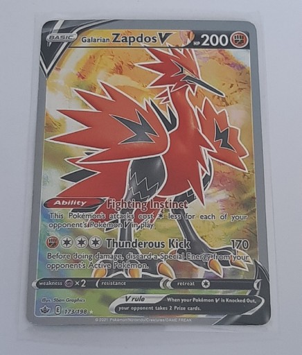 Zdjęcie oferty: Karta Pokemon Galarian Zapdos V 