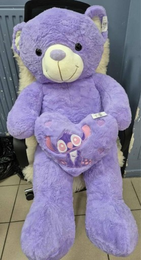 Zdjęcie oferty: Duzy fioletowy mis maskotka dla dzieci 115 cm