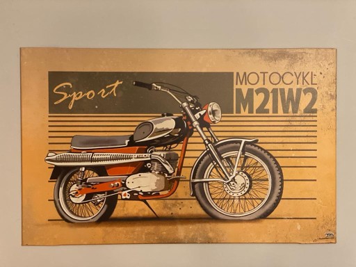 Zdjęcie oferty: Metalowy obraz plakat PosterPlate - MOTOCYKL M21W2