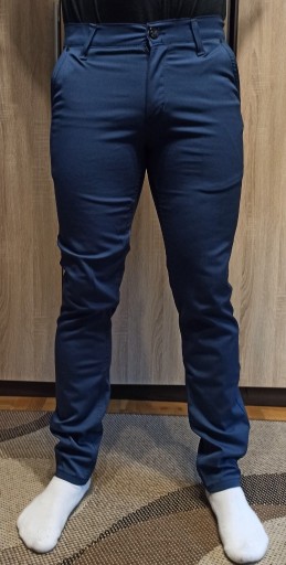 Zdjęcie oferty: Niebieskie eleganckie męskie spodnie Kudi