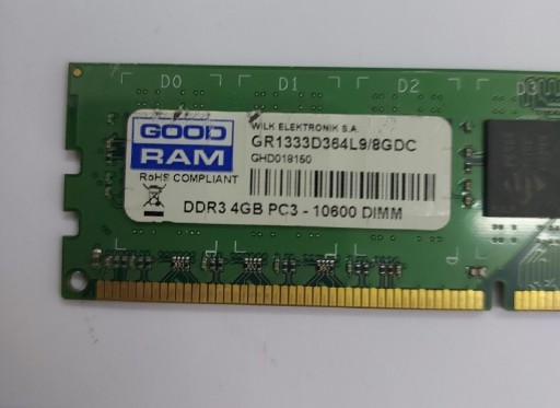 Zdjęcie oferty: Pamięć RAM GoodRam 4GB DDR3