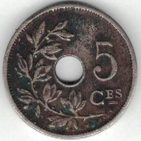 Zdjęcie oferty: Belgia 5 centymów centimes 1920 Q 19 mm nr 3