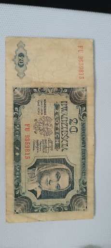 Zdjęcie oferty: BANKNOT 20 ZŁOTYCH 1948   