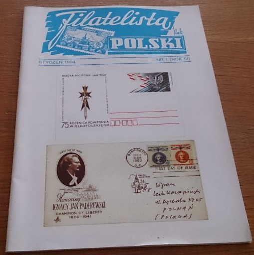 Zdjęcie oferty: Filatelistyka Polska - Nr.1 Styczeń 1994