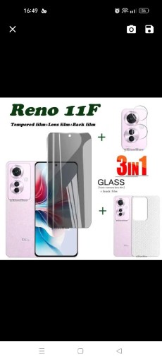 Zdjęcie oferty: Szkło hartowane z filtrem zestaw Oppo Reno 11F 5G