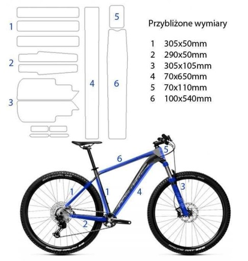 Zdjęcie oferty: Laminat folia ochronna na rower Oracal