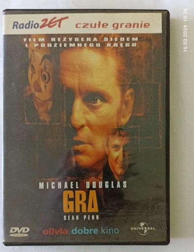 Zdjęcie oferty: GRA Michael Douglas, Sean Penn film na DVD 