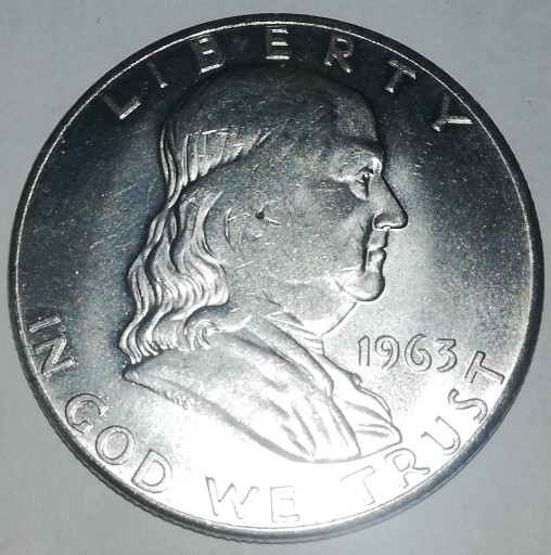 Zdjęcie oferty: Half Dollar Franklin 1963 1/2 pół dolara USA