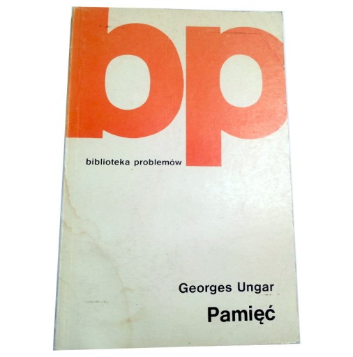 Zdjęcie oferty: PAMIĘĆ Georges Ungar