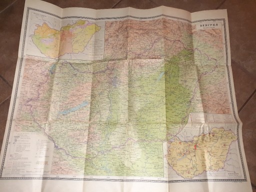 Zdjęcie oferty: Stara mapa węgier 1973 