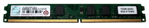 Zdjęcie oferty: Pamięć RAM Transcend 2GB DDR2-800 TS256MLQ64V8U