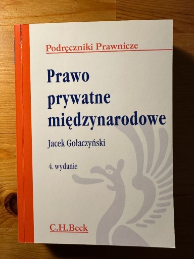 Zdjęcie oferty: PRAWO PRYWATNE MIĘDZYNARODOWE - J.GOŁACZYŃSKI