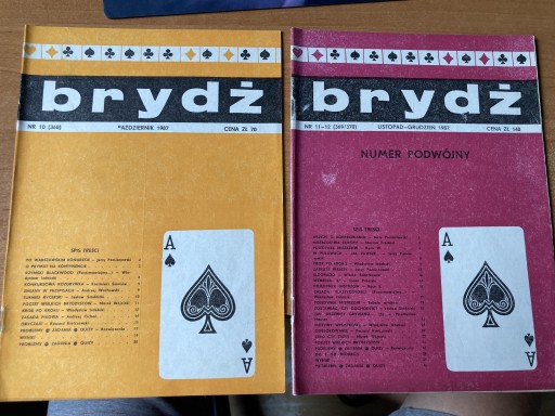 Zdjęcie oferty: Zestaw czasopism ,,Brydż” 1987 rok