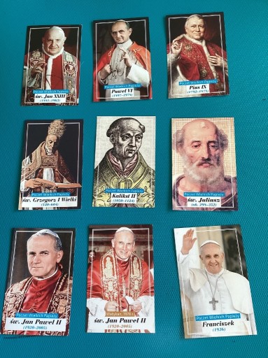 Zdjęcie oferty: D - OBRAZKI ŚWIĘTE -  „ PAPIEŻE  „ - 15 szt.