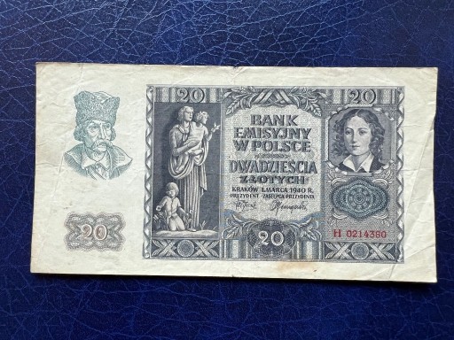 Zdjęcie oferty: 20 złotych 1940 ser. H