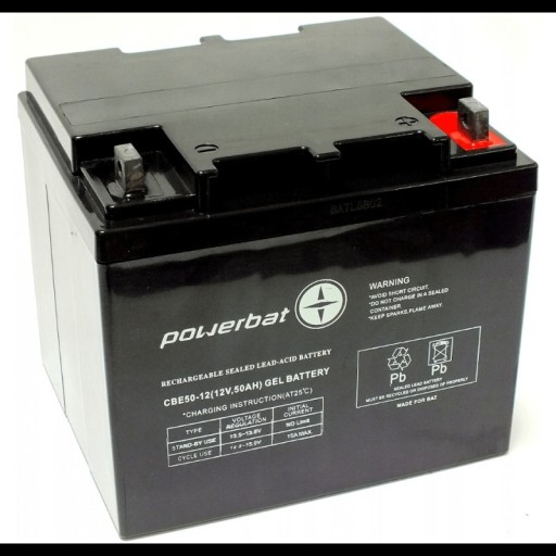 Zdjęcie oferty: Akumulator żelowy PowerBat CBE 50-12 12 V / 50 Ah