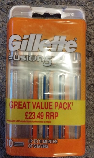 Zdjęcie oferty: Wkłady do maszynki Gillette Fusion 10 szt
