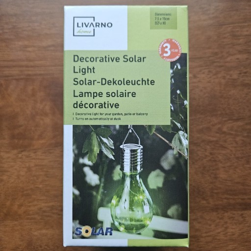 Zdjęcie oferty: Lampa dekoracyjna solarna Livarno Home - zielona