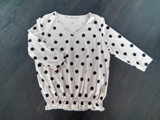 Zdjęcie oferty: **markowa bluzka beżowa grochy czarne tunika