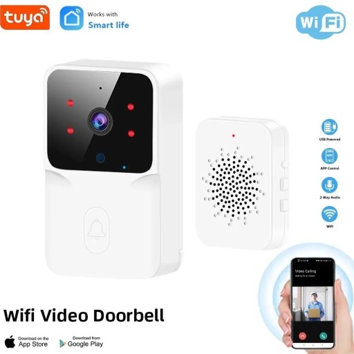Zdjęcie oferty: Tuya WiFi wideodomofon dzwonek domofon drzwi