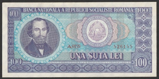 Zdjęcie oferty: Rumunia 100 lei 1966 - A.0179 - stan bankowy UNC