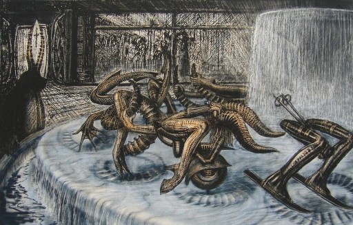 Zdjęcie oferty: HR Giger – unikatowa litografia ZODIAC FOUNTAIN.