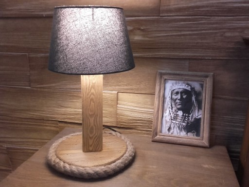 Zdjęcie oferty: Lampka nocna drewniana styl rustykalny handmade